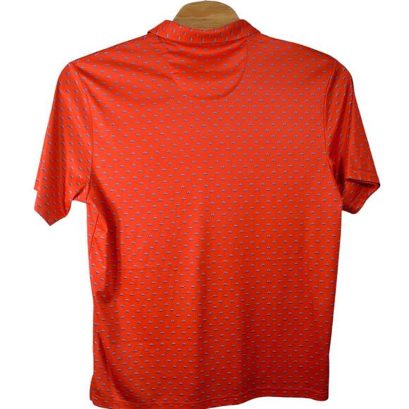 Pro Tour Golf Polo XL – Orange Shirt w/ Blue Golf Cart Pattern - Picture 6 of 6